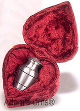 Load image into Gallery viewer, New, Solid Brass Keepsake Funeral Cremation Urn & Heart Box, 3 Cubic Inches