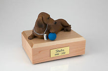 Load image into Gallery viewer, Red Dachshund Pet Funeral Cremation Urn Avail in 3 Different Colors & 4 Sizes
