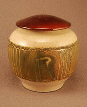 Load image into Gallery viewer, RAKU Unique Ceramic Pet Funeral Cremation Urn For Ashes #P002