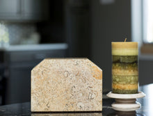 Load image into Gallery viewer, Large/Adult 190 Cubic Inch Fossil Stone Marble Funeral Cremation Urn for Ashes