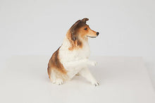 Load image into Gallery viewer, Paw Up Collie Pet Funeral Cremation Urn Avail in 3 Different Colors & 4 Sizes