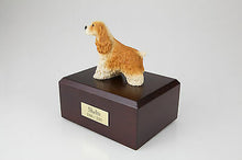 Load image into Gallery viewer, Tan Cocker Spaniel Pet Funeral Cremation Urn Avail in 3 Diff Colors & 4 Sizes