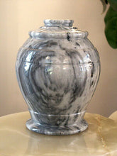 Load image into Gallery viewer, Monarch Cashmere Gray Marble Adult Funeral Cremation Urn