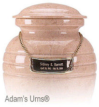 Load image into Gallery viewer, Cream Color, Adult Funeral Cremation Urn made out of a block of Solid Marble