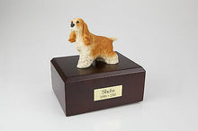 Load image into Gallery viewer, Tan Cocker Spaniel Pet Funeral Cremation Urn Avail in 3 Diff Colors & 4 Sizes