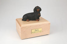 Load image into Gallery viewer, Black Dachshund Pet Funeral Cremation Urn Avail in 3 Different Colors & 4 Sizes