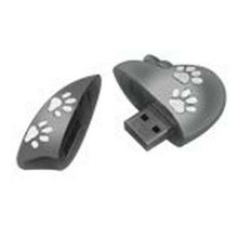 Load image into Gallery viewer, Heart Shaped w. Paw Design, USB Pet Brass Funeral Cremation Urn Pendant Necklace