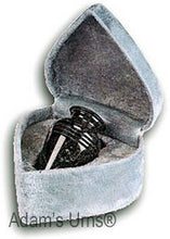 Load image into Gallery viewer, Black Marble Small/Keepsake Funeral Cremation Urn For Ashes w. Velvet Heart Box