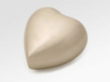 Load image into Gallery viewer, Pewter Finished Permanent Brass Heart Shaped Keepsake Funeral Cremation Urn