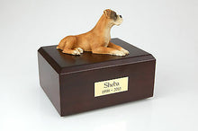 Load image into Gallery viewer, Boxer Ears Down Pet Funeral Cremation Urn Avail in 3 Different Colors & 4 Sizes