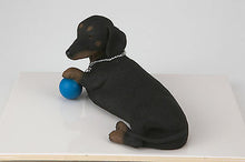 Load image into Gallery viewer, Black Dachshund Pet Funeral Cremation Urn Avail in 3 Different Colors & 4 Sizes
