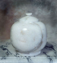 Load image into Gallery viewer, Dome Antique White Marble Funeral Cremation Pet Urn