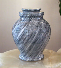 Load image into Gallery viewer, Serenity Cashmere Gray Marble, Gray and White Color Adult Funeral Cremation Urn