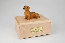 Load image into Gallery viewer, Brown Dachshund Pet Funeral Cremation Urn Avail in 3 Different Colors & 4 Sizes