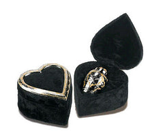 Load image into Gallery viewer, Keepsake 3 Cubic Ins Brass Funeral Cremation Urn for Ashes w/Velvet Heart Box