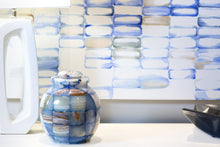 Load image into Gallery viewer, Large/Adult 220 Cubic Inch Triumph Onyx Blue Marble Cremation Urn for Ashes