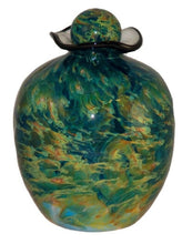 Load image into Gallery viewer, XL/Companion 400 Cubic Inch Rome Nuvole Funeral Glass Cremation Urn for Ashes