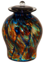 Load image into Gallery viewer, Large/Adult 220 Cubic Inch Palermo Evening Funeral Glass Cremation Urn for Ashes