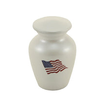 Load image into Gallery viewer, Keepsake Funeral Cremation Urn for ashes, 5 Cubic Inches - Classic Color Flag