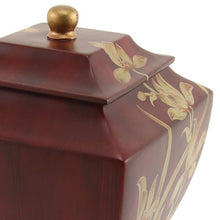 Load image into Gallery viewer, Orchid Burgundy Resin Adult 200 Cubic Inch Funeral Cremation Urn for Ashes
