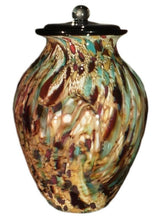 Load image into Gallery viewer, Large/Adult 220 Cubic Inch Messina Cirrus Funeral Glass Cremation Urn for Ashes