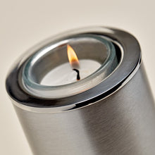 Load image into Gallery viewer, Small/Keepsake Aluminum Pewter Memory Light Cremation Urn, 20 cubic inches