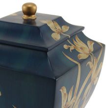 Load image into Gallery viewer, Indigo Orchid Resin Adult 200 Cubic Inch Funeral Cremation Urn for Ashes
