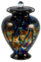 Load image into Gallery viewer, 100 Cubic Inch Venice Evening Funeral Glass Cremation Urn for Ashes