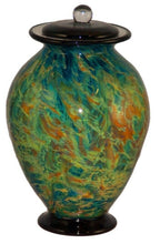 Load image into Gallery viewer, XL/Companion 400 Cubic Inch Venice Nuvole Funeral Glass Cremation Urn for Ashes