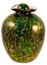 Load image into Gallery viewer, Large/Adult 220 Cubic Inch Rome Forest Funeral Glass Cremation Urn for Ashes