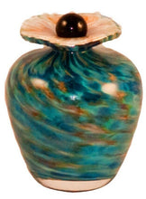Load image into Gallery viewer, Small/Keepsake 3 Cubic Inch Rome Aegean Funeral Glass Cremation Urn for Ashes
