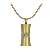 Load image into Gallery viewer, Stainless Steel Bronze Hourglass Cremation Pendant w/chain