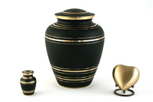 Load image into Gallery viewer, Black 6 Keepsake Set Funeral Cremation Urns for Ashes, 5 Cubic Inches each