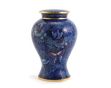 Load image into Gallery viewer, Cloisonne Heart Keepsake Butterfly Funeral Cremation Urn for Ashes, 3 Cubic Inch