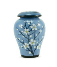 Load image into Gallery viewer, Blue Plum Blossom 4 Keepsake Set Funeral Cremation Urns for Ashes, 10 Cubic Inches each