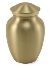 Load image into Gallery viewer, Small/Keepsake Classic Pet Brass Funeral Cremation Urn, 85 Cubic Inches