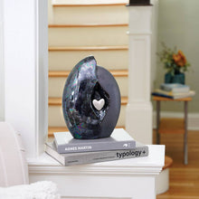 Load image into Gallery viewer, At Peace Memorials Kindred Heart Black Large/Adult Cremation Urn 200 CI
