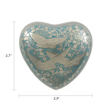 Load image into Gallery viewer, Solid Brass Guided Light Heart Keepsake Funeral Cremation Urn, 3 Cubic Inches
