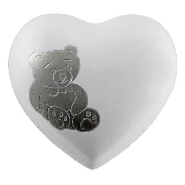 At Peace Memorials Teddy Bear Heart Cremation Urn, 20 Cubic Inches