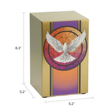 Load image into Gallery viewer, At Peace Memorials Life Canvas Dove Bronze Adult Cremation Urn 200 CI
