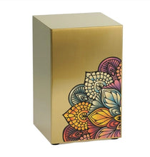 Load image into Gallery viewer, At Peace Memorials Life Canvas Mandala Bronze Companion Urn LEFT SIDE 200 CI

