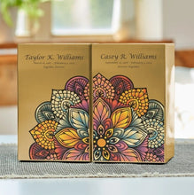 Load image into Gallery viewer, At Peace Memorials Life Canvas Mandala Bronze Companion Urn LEFT SIDE 200 CI
