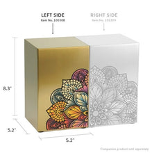 Load image into Gallery viewer, At Peace Memorials Life Canvas Mandala Bronze Companion Urn LEFT SIDE 200 CI
