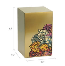 Load image into Gallery viewer, At Peace Memorials Life Canvas Mandala Bronze Companion Urn LEFT SIDE 200 CI
