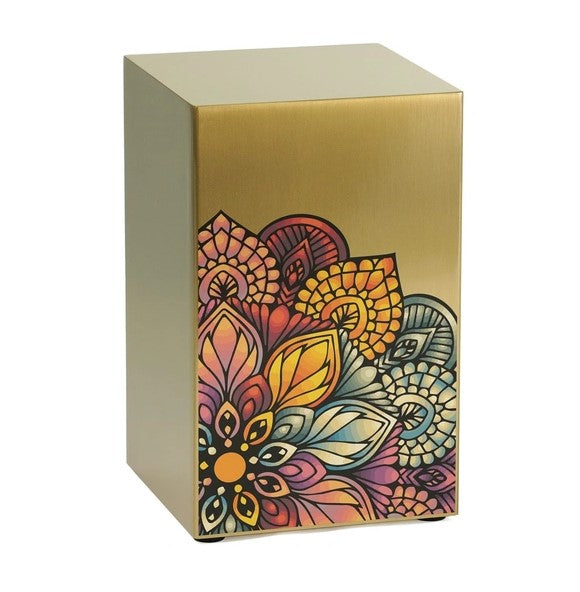 At Peace Memorials Life Canvas Mandala Bronze Companion Urn RIGHT SIDE 200 CI