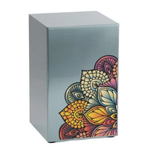 Load image into Gallery viewer, At Peace Memorials Life Canvas Mandala Pewter Companion Urn LEFT SIDE 200 CI
