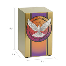Load image into Gallery viewer, At Peace Memorials Life Canvas Dove Bronze Adult Cremation Urn 200 CI
