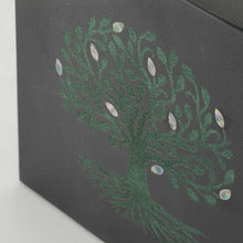 Load image into Gallery viewer, Monumental Memorials Tree of Life Green Black Marble Cremation Urn 200 CI
