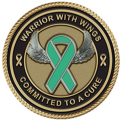 Cervical Cancer Medallion for Box Cremation Urn/Flag Case - 3 Inch Diameter