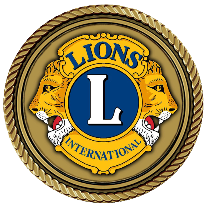 Lions Club Medallion for Box Cremation Urn/Flag Case - 3 Inch Diameter
